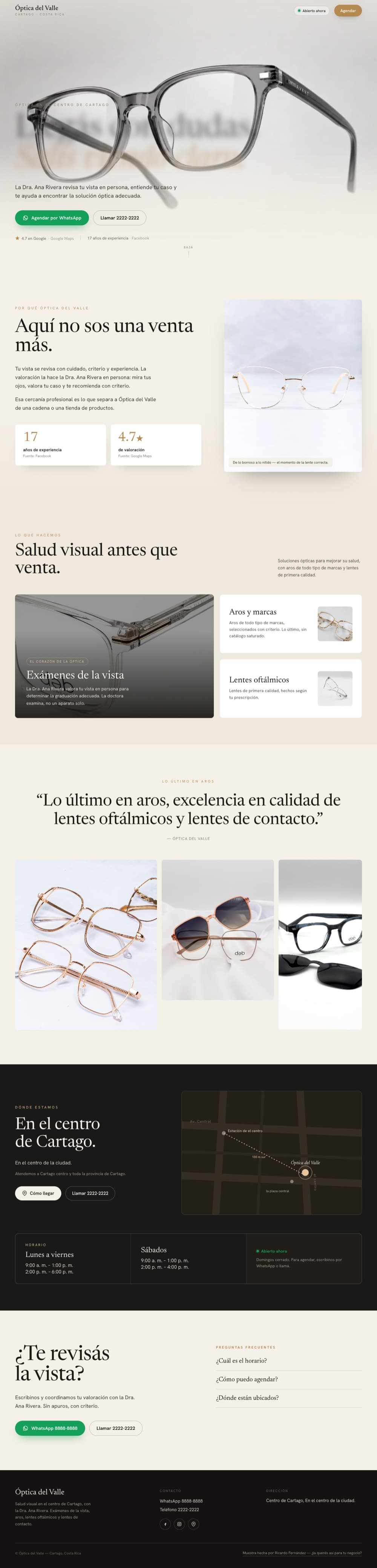 Sitio de ejemplo, categoría: Óptica